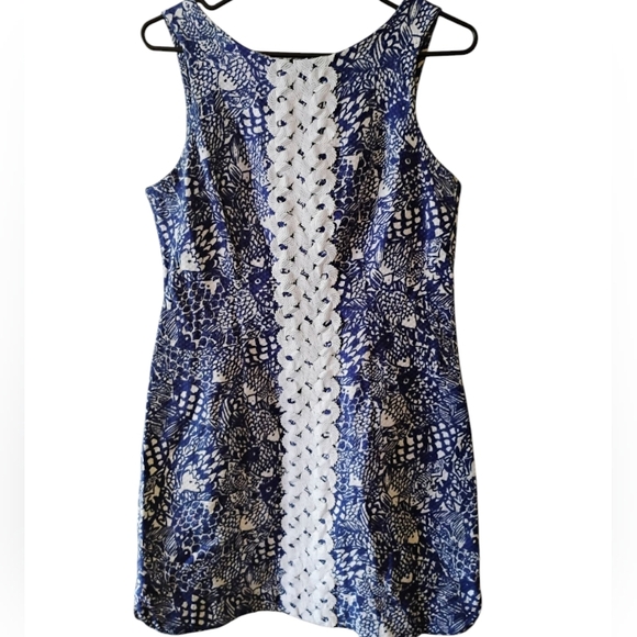 Lilly Pulitzer Navy and White Patterned Dress - Picture 2 of 6